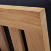 Marina Armless Outdoor Premium Grade A Teak Wood Sofa, Natual Navy