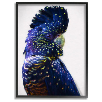 Tropical Parrot Bird Feathers Blue Gold Jungle Animal,1pc, each 24 x 30