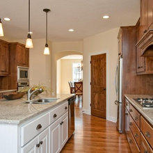 white trim brown door