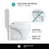 Fine Fixtures Dual-Flush Elongated One-Piece Toilet With High Efficiency Flush, Shiny Gold
