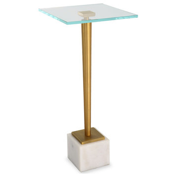 Contemporary Traditional 25" Gold Accent Furniture