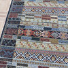 6x8'9 Handmade Multi Colored Gabbeh Kazak Oriental Rug Veg Dyes