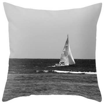Sail Boat Pillow Cover, 16x16