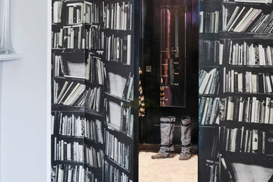 Inspiration for an eclectic walk-in closet remodel in San Francisco