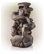 40" Tall Outdoor 4-Tier Rock Water Fountain with LED Lights