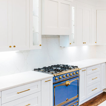 French Blue Oven is the Star of this Roswell Kitchen Remodel