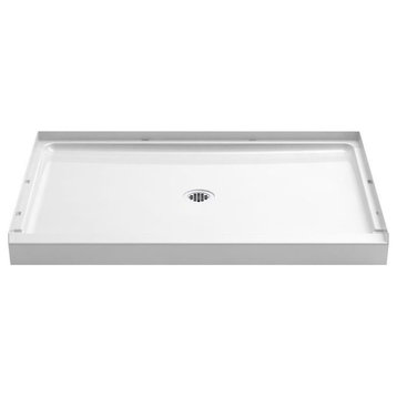 Sterling Guard+  Shower Base with Center Drain, White
