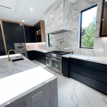 Paramus, NJ Ultra Modern Black And Light Oak Kitchen Project