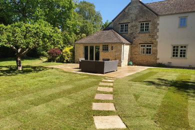 Design ideas for a country patio in Oxfordshire.