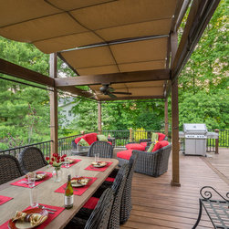 Composite Pergola with Retractable Cover - Pergolas