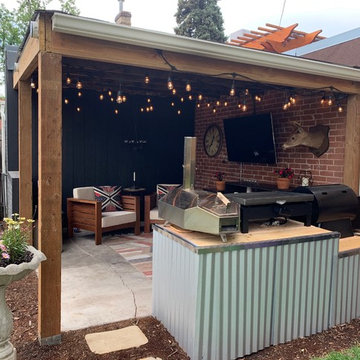 Garage to Outdoor Entertainment Space