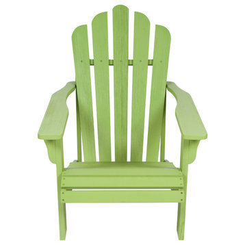 Shine Company Westport II Adirondack Chair With Hydro-Tex Finish, Lime Green