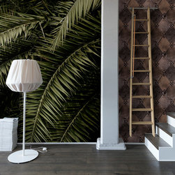 LEAF LOVE + LEATHER ROMBS, VINTAGE - Wallpaper