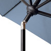 Catalina 6'x10' Rectangle Push Button Tilt Umbrella, Charcoal Tweed