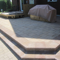 Completed second level stone deck - Deck Tiles And Planks
