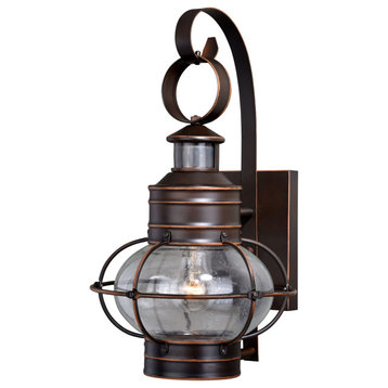 Chatham Motion Sensor Dusk to Dawn Outdoor Wall Light Burnished Bronze