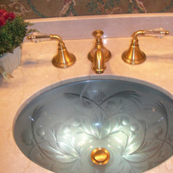 A CRYSTAL SINK LITE FROM BELOW - Bathroom Sinks