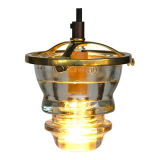 Insulator Light Table Lamp Pyrex Insulator – Dark Shade – RailroadWare