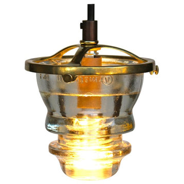 Insulator Lantern Light LED Pendant Brass 120V 6W 580 Lumens Dimming