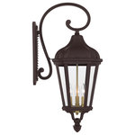Livex Lighting - Livex Morgan 3 Light Bronze, Antique Gold Cluster Large Outdoor Wall Lantern - With clear glass and a classic bronze finish, this outdoor wall lantern from the Morgan collection is an elegant way to illuminate traditional exteriors.