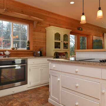 Kitchen and Bookshelf