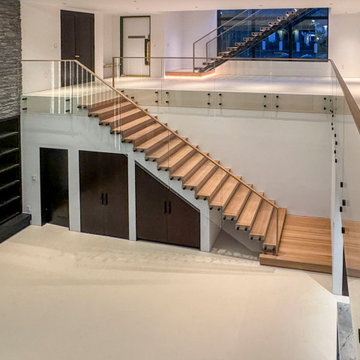 Project #126 | Contemporary Staircases with Integrated LEDs & Glass Railing