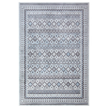 Sonoma Fallon Blue, Charcoal, Ivory, Pink Area Rug, Blue, Ivory, 8x10