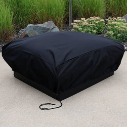 Square Heavy Duty Fire Pit Cover in Black - Fire Pit Accessories