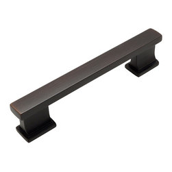 Cosmas - Cosmas 702-4ORB Oil Rubbed Bronze Cabinet Pull, 4" Hole Centers, Set of 5 - Cabinet And Drawer Handle Pulls