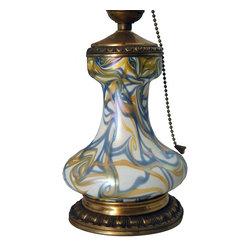 American Quezal Art Glass King Tut Table Lamp - Products