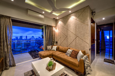 Living room - contemporary living room idea in Mumbai