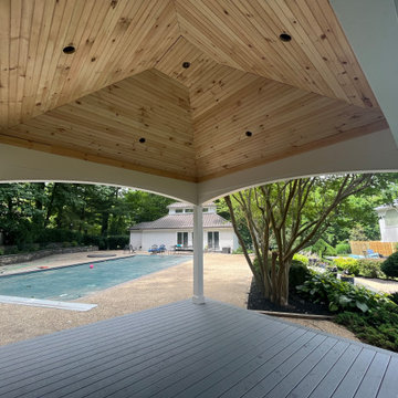 Pool Side Cabana - 15 ft x 15 ft with Metal Standing Seam Roof in Potomac MD