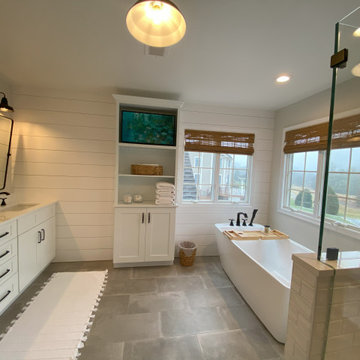 Elevated Farmhouse Primary Bathroom