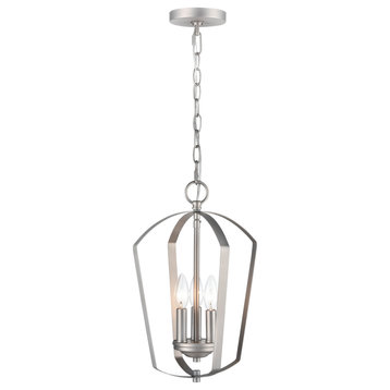 Ivey Lake Collection 3-Light 11" Satin Nickel Chandelier
