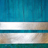 ID Series (Orange/Teal) - Oil and Aluminum Abstract Painting