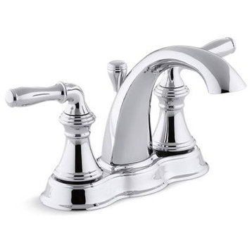Kohler Devonshire Centerset Bathroom Faucet w/ Lever Handles, Polished Chrome