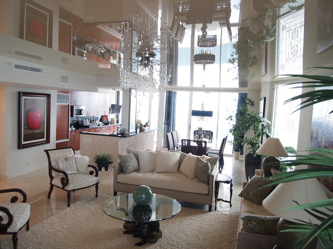 Modern Living Room by High Tech Ceiling