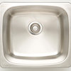 20-in. W CSA Approved Laundry Sink With Stainless Steel Finish And 18 Gauge