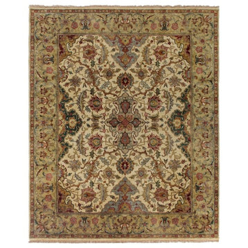 Exquisite Rugs, Antique Weave Polonaise, Ivory and Beige, 14'x18'