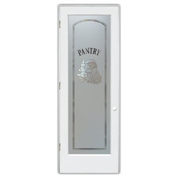 Pantry Door - Vino - Primed - 28" x 80" - Knob on Right - Pull Open