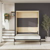 Pemberly Row Transitional Engineered Wood Queen Murphy Wall Bed in Light Oak