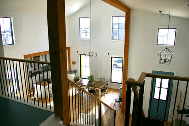 Modern White Farmhouse Home In Lacombe