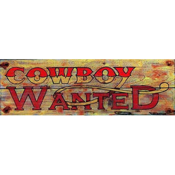 Vintage Signs, Cowboy Wanted, Yes