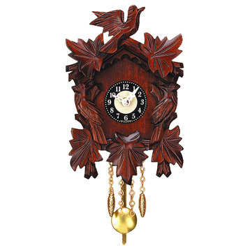 Natural Wood Engstler Cuckoo Clock With Music and Chimes