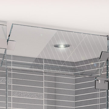 GlassCrafters' Majestic Series - Transom detail with Solid Brass Pivot Hardware
