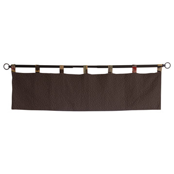 Carstens Cabin in the Woods Solid Brown Cotton Quilted Valance 60x15