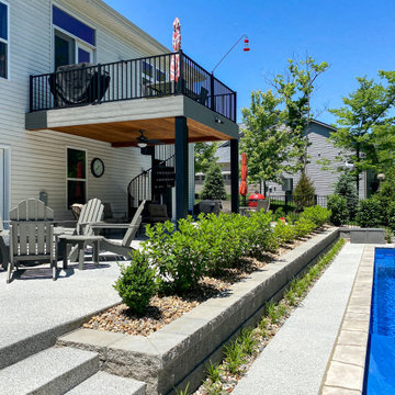 New Underdecking, Railing, Post Wraps, and Spiral Staircase to Existing Deck