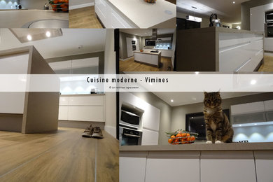 This is an example of a modern kitchen in Grenoble.