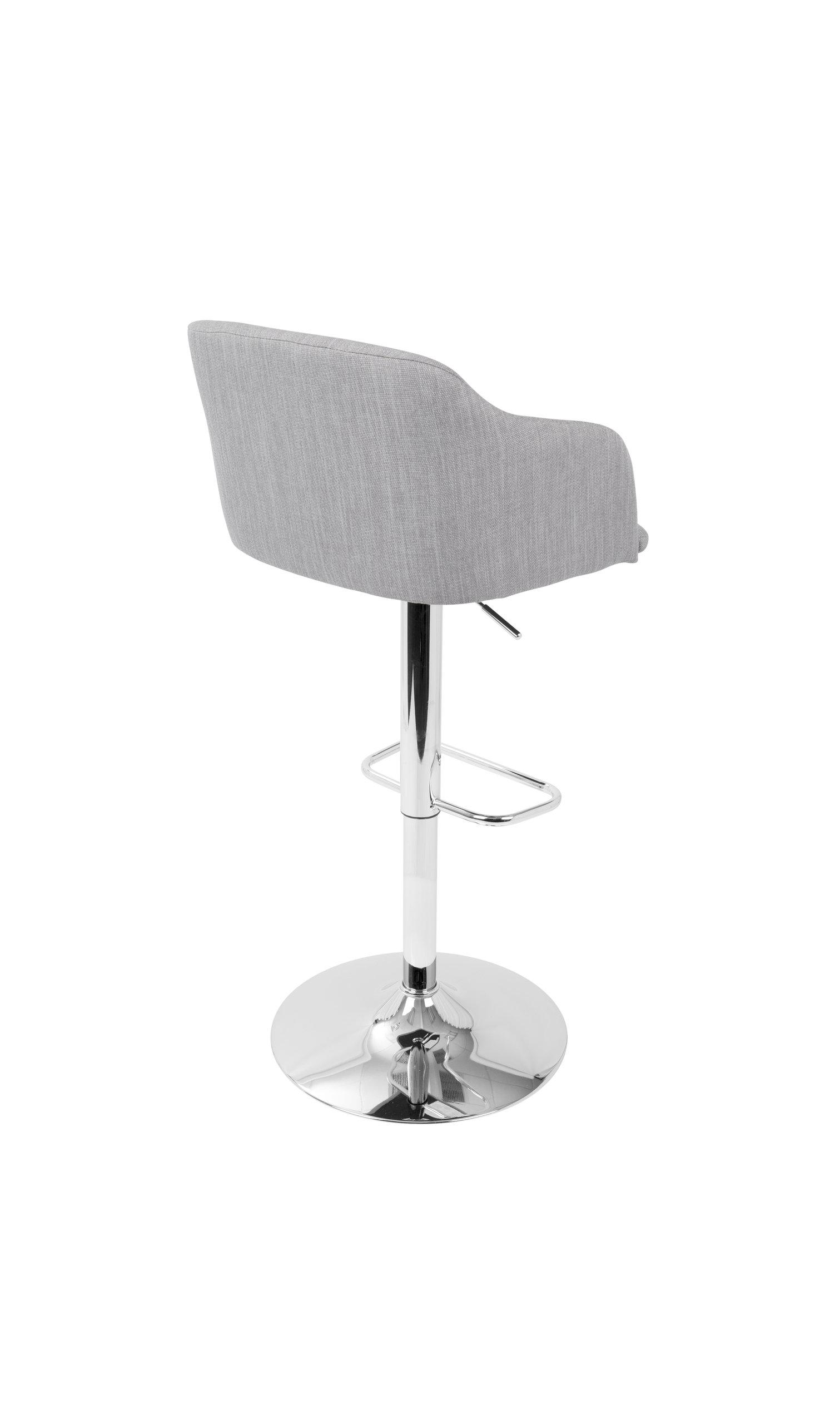 LumiSource Daniella Adjustable Height Barstool, Light Gray