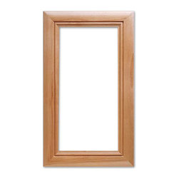 Islander Glass Cabinet Door from CabinetNow.com shown in Natural Birtch - Kitchen Cabinetry